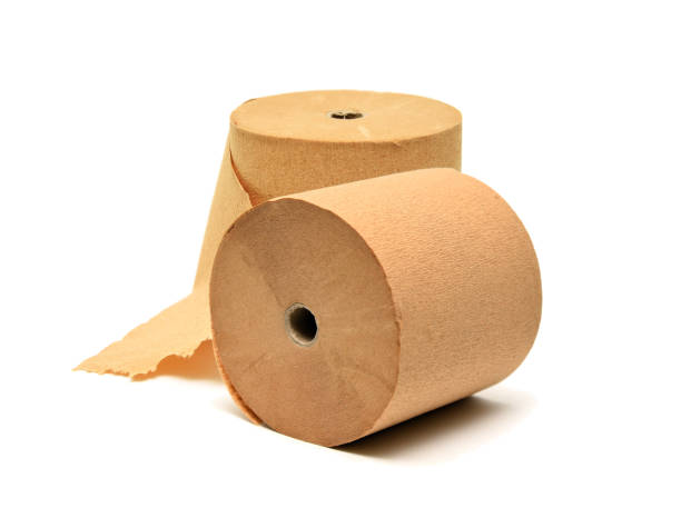 istock Toilet roll paper isolated on white background 1219608590
