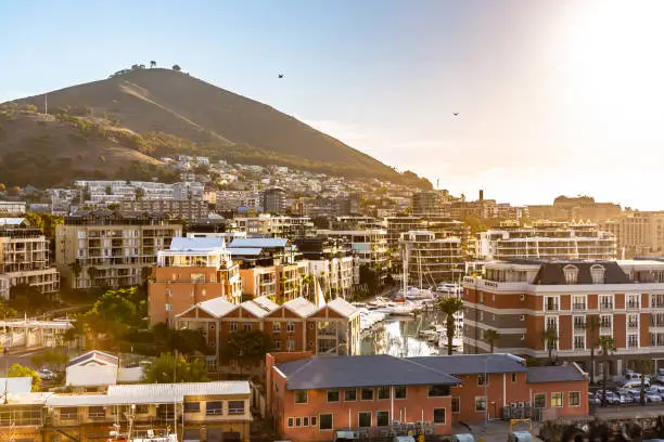 Photo of V&A Waterfront and Table Mountain in Cape Town, South Africa. , South Africa