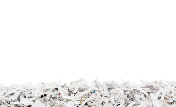 rozdrobniona obramowanie papieru - paper shredder isolated paper demolished zdjęcia i obrazy z banku zdjęć