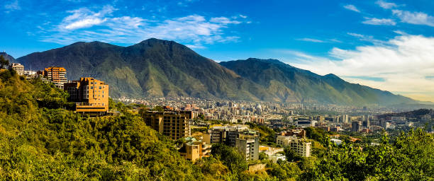 View of the Avila mountain range in Caracas - Venezuela stock photo
