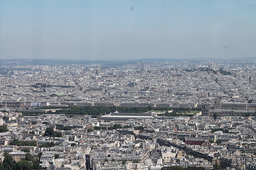 Paris cityscape aerial view from Montmartre