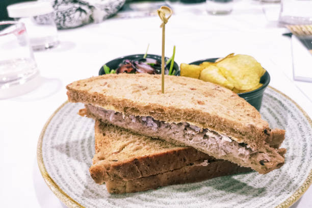 istock Tuna sandwiches on a plate 1219625832