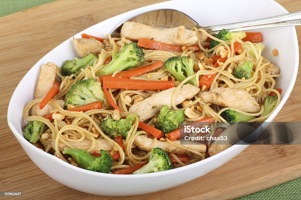 Chicken Lo Mein  Bowl Stock Photo