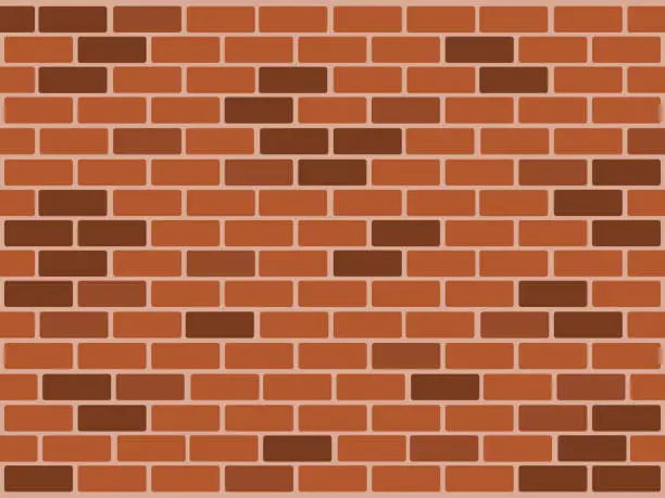 Vector illustration of Illustration of brick wall background texture