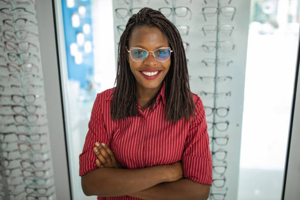 istock Female optician working at the optical shop 1219630538