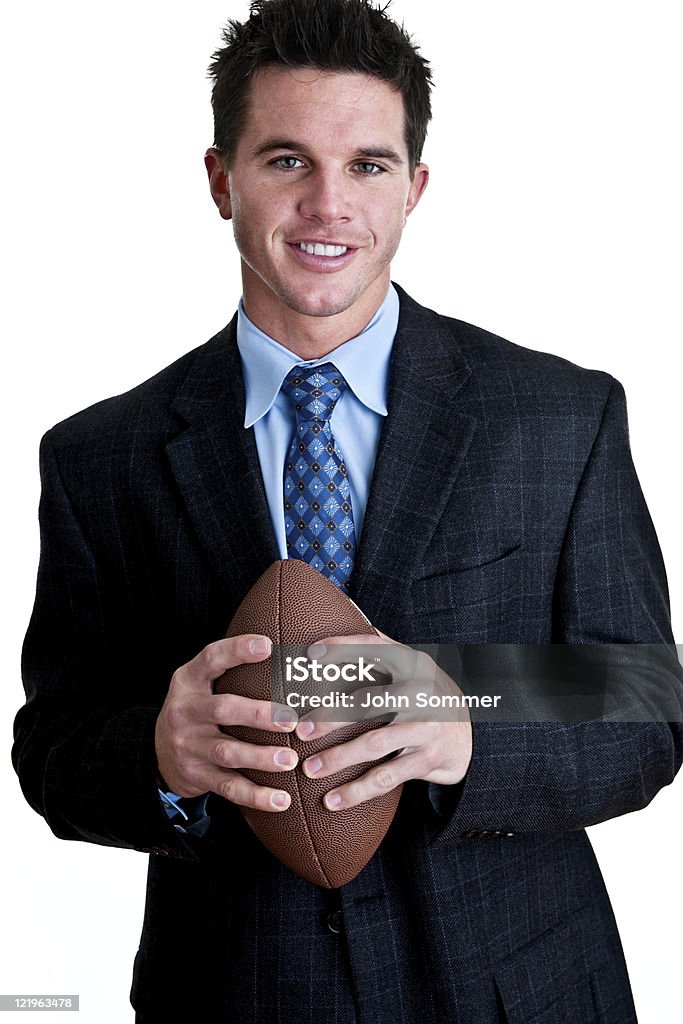 Giocatore di calcio indossando un abito - Foto stock royalty-free di Football americano