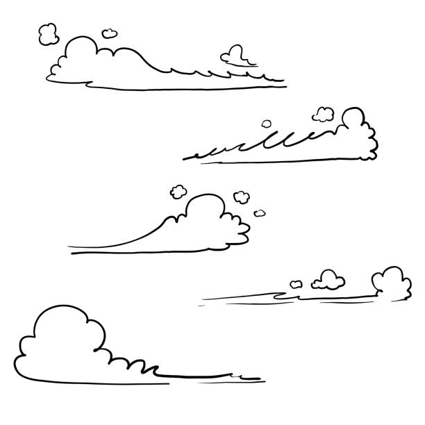 hand drawn Dust sand cloud on a dusty road from a car or other vehicle. Scattering trail on track from fast movement. doodle hand drawn Dust sand cloud on a dusty road from a car or other vehicle. Scattering trail on track from fast movement. doodle all weather running track stock illustrations