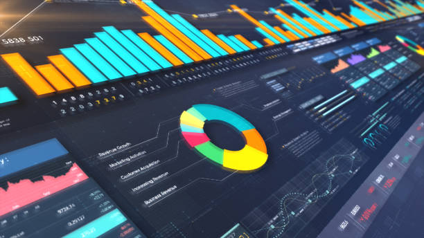 istock Business Infographic Screen Presentation Mockup 1219651678