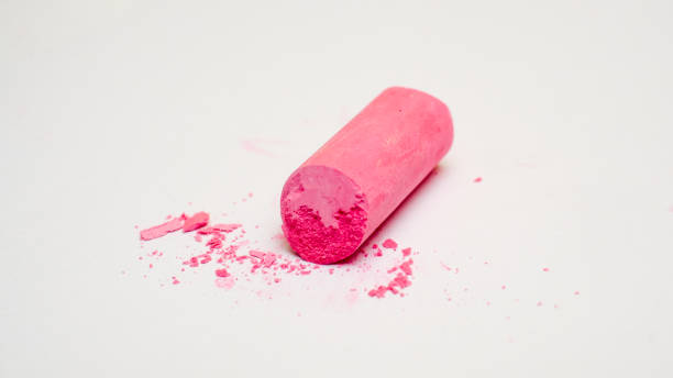 istock Pink chalk color pencil close up 1219651695
