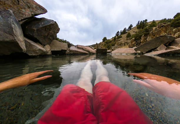 istock Relaxing Soak in Natural Hot Springs 1219653303