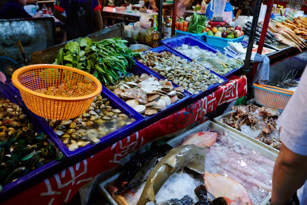 istock Asian seafood market 1219654673