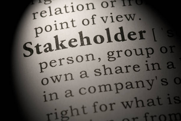 definición de palabra stakeholder - stakeholder fotografías e imágenes de stock