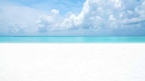 Summer white sand beach background