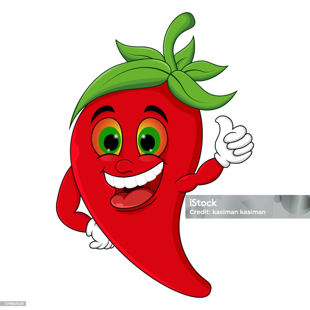 Chili Cartoon Character Giving Thumbs Up Stock Illustration - Download  Image Now - Chili Pepper, Happiness, Avatar - iStock