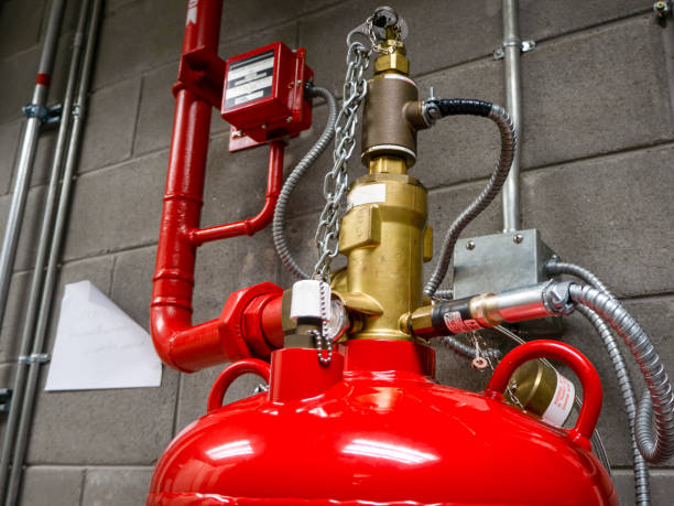 istock FM-200 Suppression Systems, FM200 Gas Flooding System in Data Center Room 1219667848