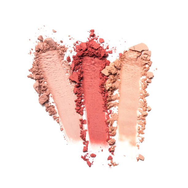 istock Smears of beige and red eyeshadow 1219678822