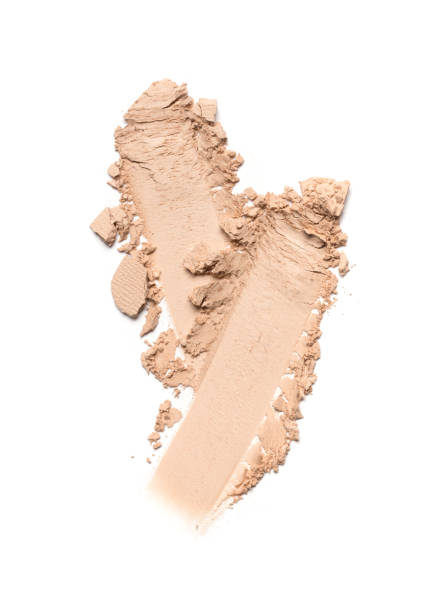 istock Brush strokes of crushed light beige eye shadow 1219679002