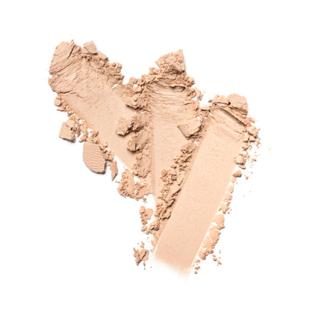 istock Brush strokes of crushed light beige eye shadow 1219679029