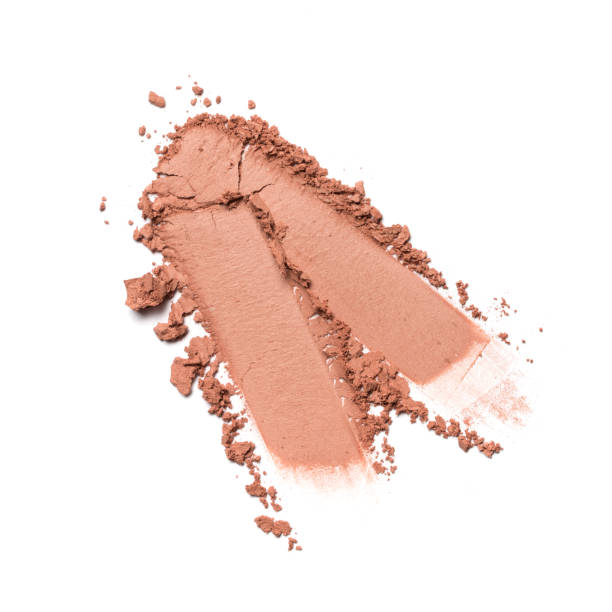 istock Brush strokes of crushed brown eye shadow 1219679041