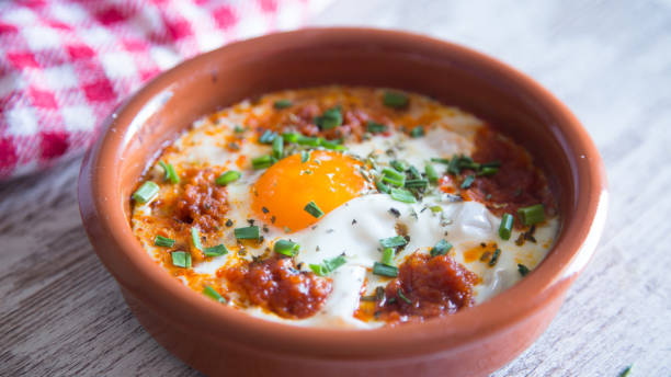 istock Eggs cooked in the oven with chorizo 1219682564