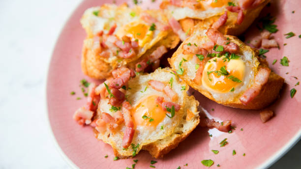 istock Traditional tapa fried quail eggs with bacon 1219682675
