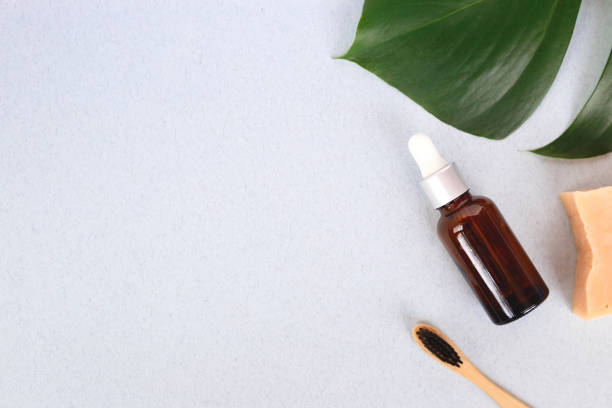 istock The concept of zero waste. bamboo toothbrush, solid shampoo and serum 1219685614