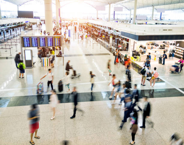 istock Group of people in airport 1219688948