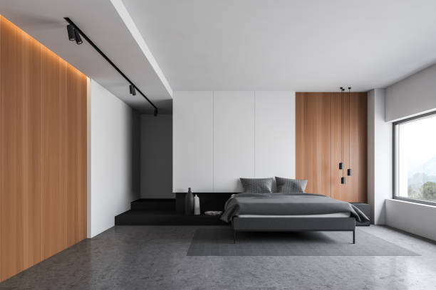 istock White and wooden master bedroom 1219690182