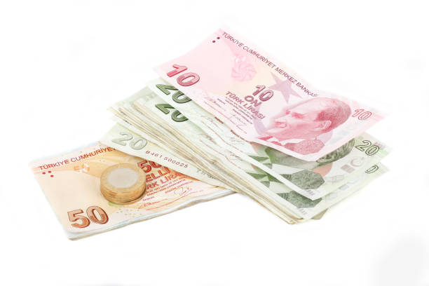 istock Turkish lira banknotes and coins 1219691392
