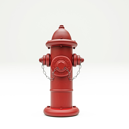 fire hydrant isolated on white background 3d illustration