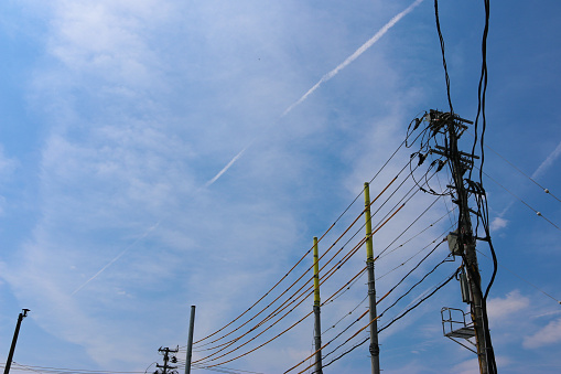 Japanese sky and power pole