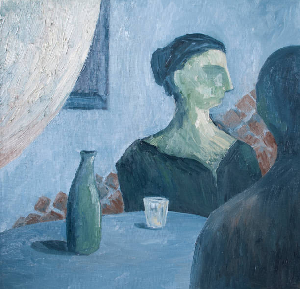 istock people at a table in a restaurant, oil painting 1219699417