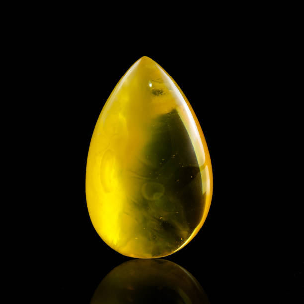 istock Sunny amber on a black background 1219702828