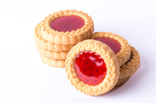 Strawberry jam cookies.