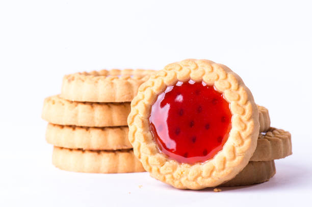 istock Strawberry jam cookies. 1219703940