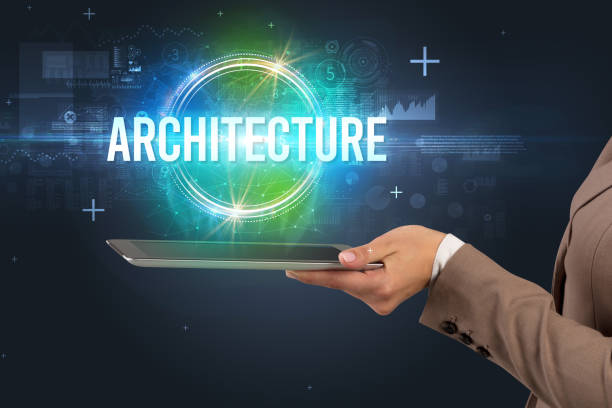 istock Close-up of a touchscreen, new tech concept 1219704386