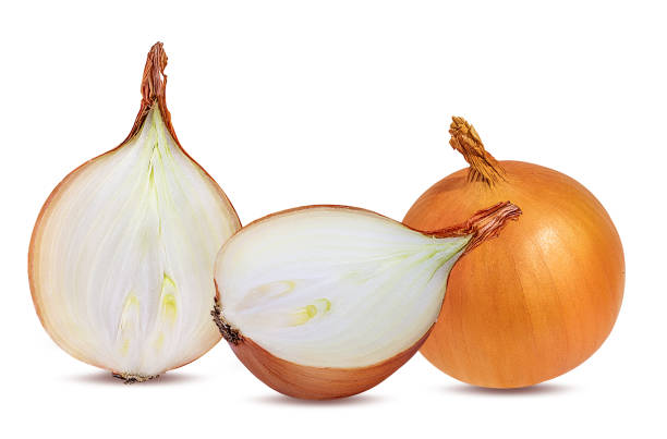 istock Onion isolated on white background with clipping path 1219705695