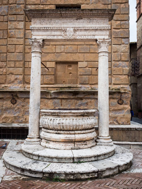 istock Ancient stone well in Pienza called Pozzo dei Cani. 1219709855