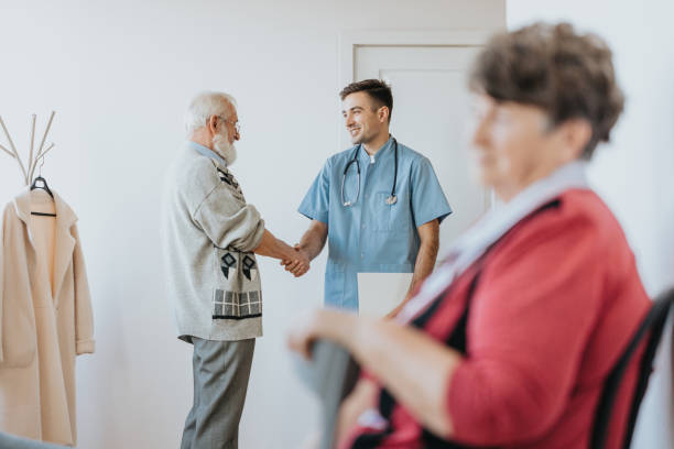 istock Shaking the hand with patient 1219710750