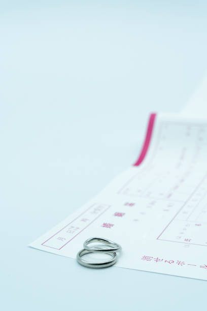 японский материал регистрации брака - contract signing government responsibility стоковые фото и изображения