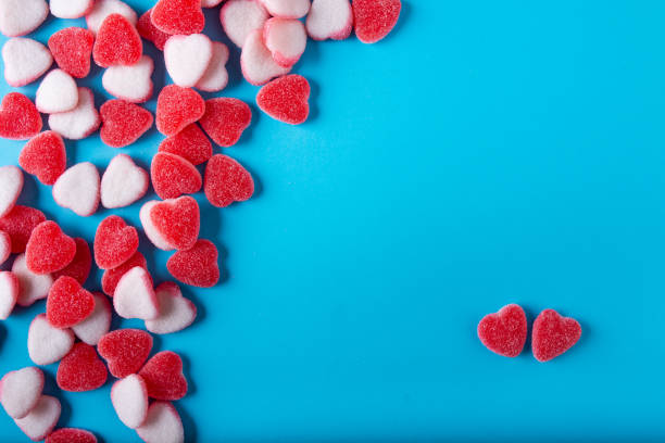 istock heart-shaped treats on a blue background 1219716243
