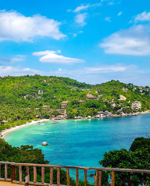 View on Haad Tien Beach, Koh Tao, Thailand View on Haad Tien Beach, Koh Tao, Thailand koh tao thailand stock pictures, royalty-free photos & images