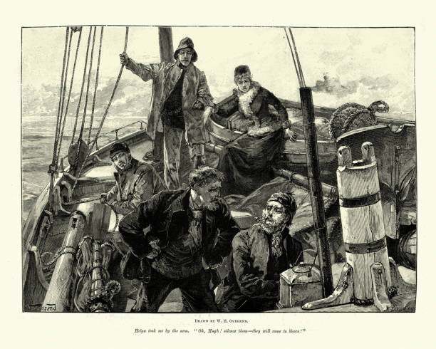 istock Victorian crew of a sailing boat arguing, 19th Century 1219720891