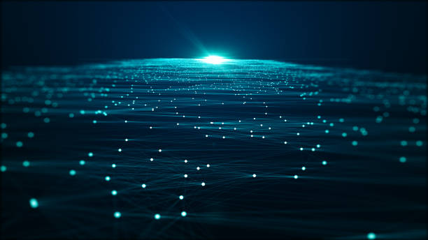 istock Abstract technology big data background concept. Motion of digital data flow. Transferring of big data. Transfer and storage of data sets, blockchain, server,  hi-speed internet. 1219722678