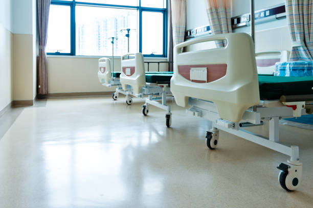 istock Hospital ward with three beds 1219724852