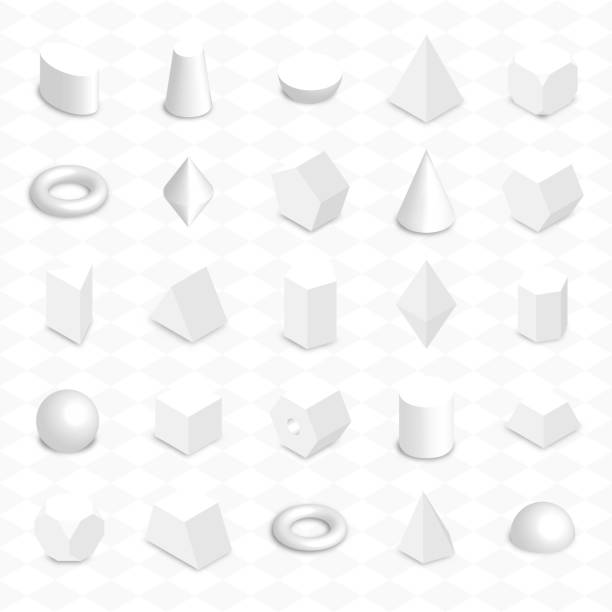 geometryczne kształty 3d, ilustracja wektorowa. - 2781 stock illustrations