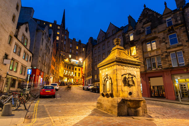 istock Edinburgh old town Sunset Grassmarket 1219726251
