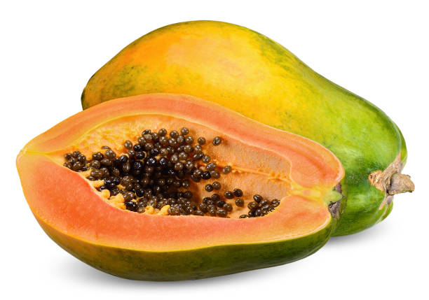 istock ripe papaya isolated on white clipping path 1219728519
