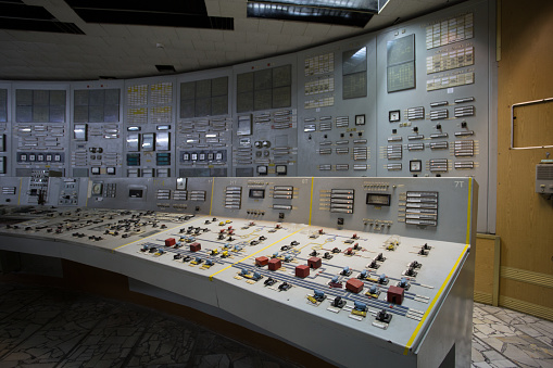 Reactor Control Panels in the Chernobyl Nuclear Power Plant