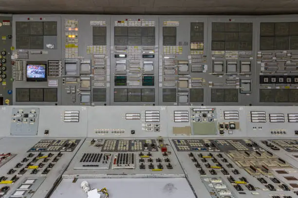 Photo of Chernobyl Nuclear Power Plant control room